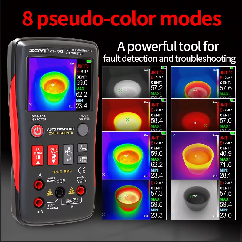 Nf 521 Thermal Imaging Camera - ZOYI R02 통합 열화상 멀티미터: 240x240