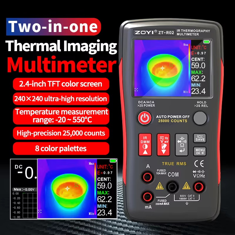 ZOYI R02 통합 열화상 멀티미터: 240x240  - Nf 521 Thermal Imaging Camera 리뷰 및 가격