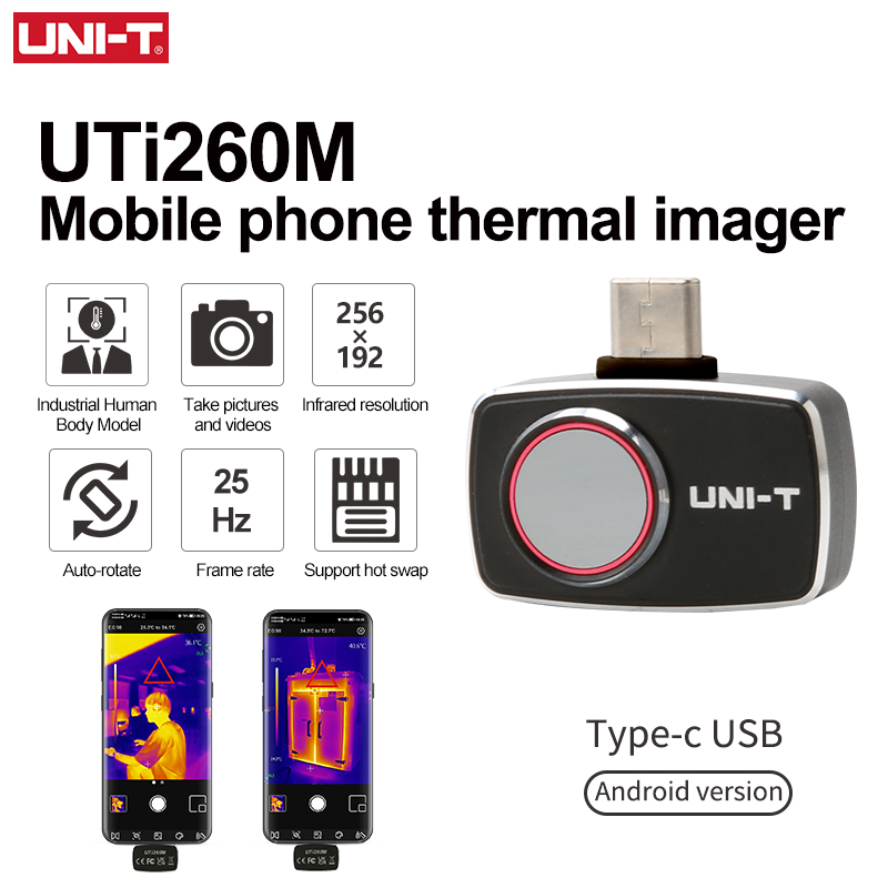 스마트폰용 UNI-T 열화상 카메라 UTI260M UT - Thermal Imaging Camera 256X192 리뷰 및 가격